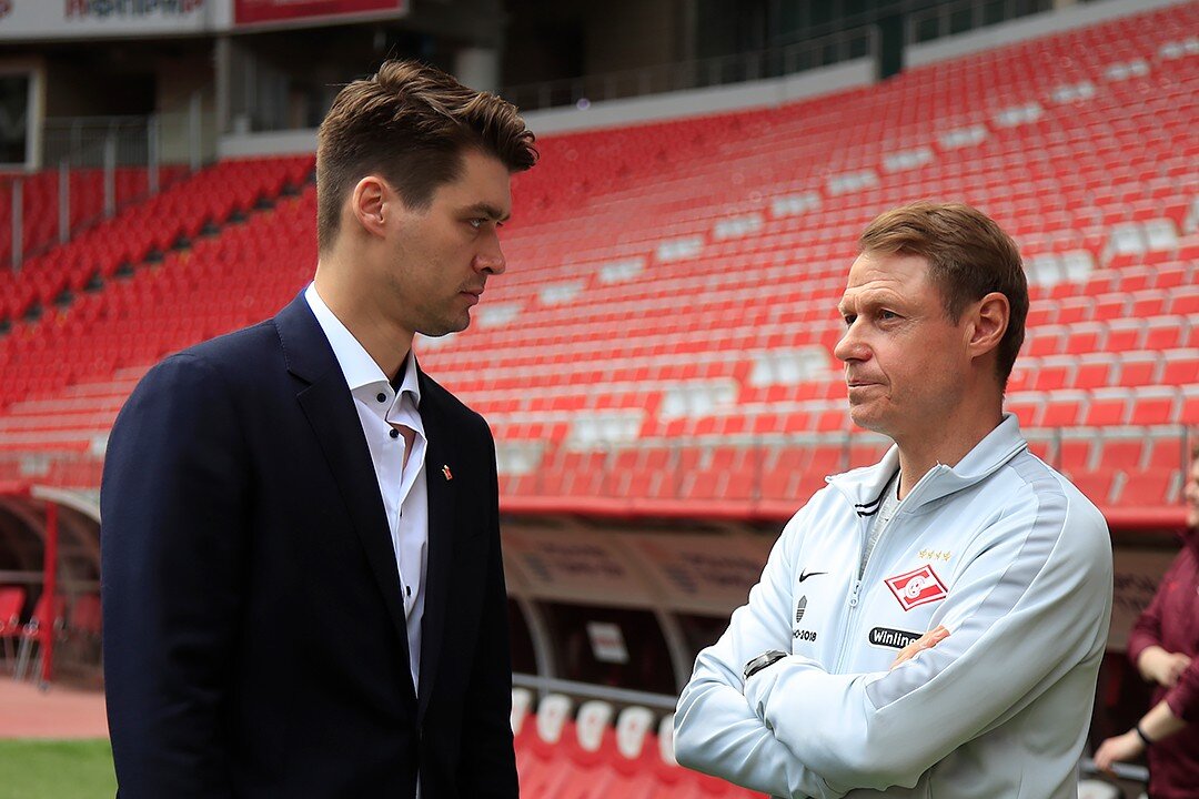 Томас Цорн и Олег Кононов. Фото официального сайта ФК Спартак Москва.