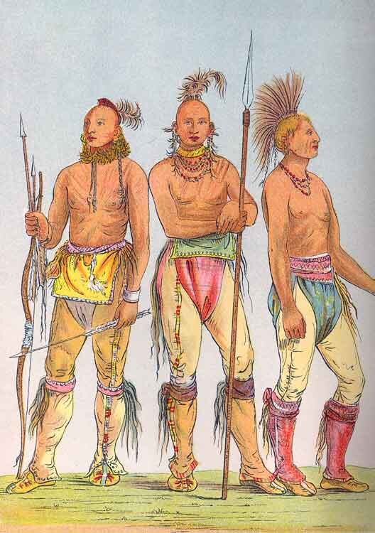 Воины осейджей, худ. Д. Кэтлин 1843 год