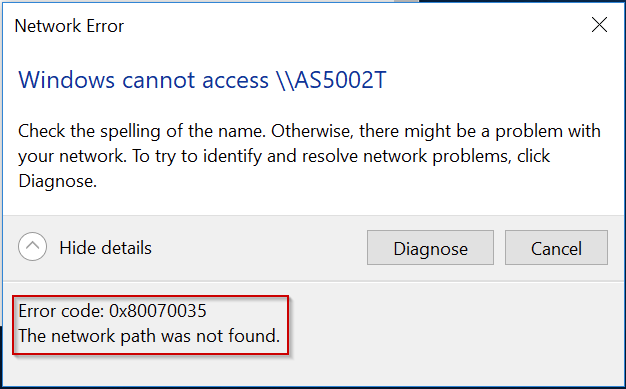 0х80070035 не найден сетевой путь в Windows 10 - Как исправить?