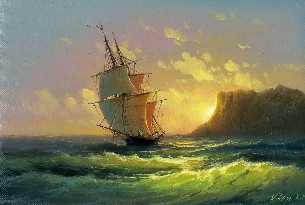 Картины кораблей известных художников. Джером Холмс художник маринист.
