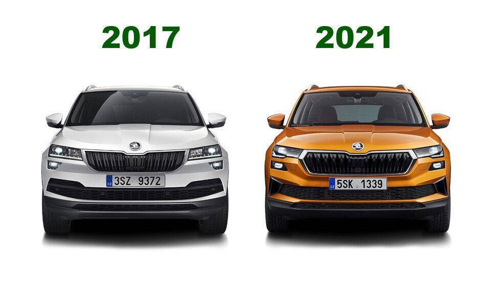 Было и стало Skoda Karoq (фото из открытых интернет источников).
