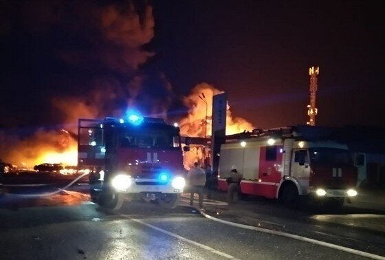    Пожар на автозаправочной станции в Махачкале