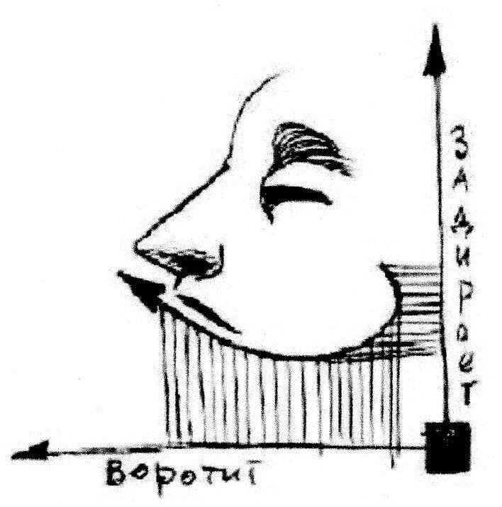 А вот как будет "задирать нос" и "воротить нос" на языке математики ;)