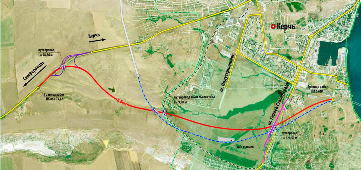 Новая дорога в грушевке. Таврида дорога в Крыму. Таврида объезд Симферополя. Трасса Юго восточного обхода Симферополь. Трасса Таврида Крым схема.