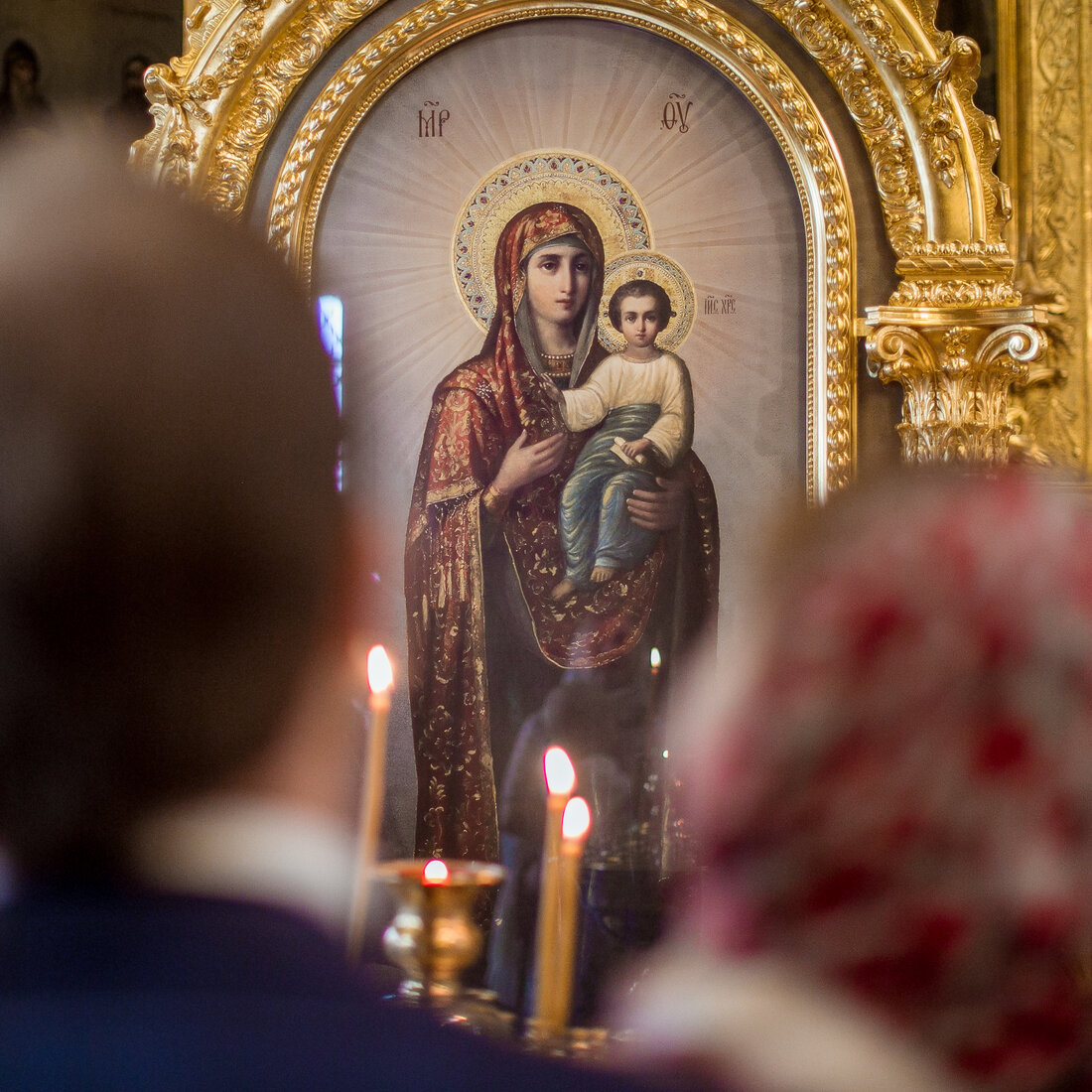 Фото. Иван Курманов с своей дочкой Анастасией в Храме Климента Папы Римского. Москва. 2017 год
