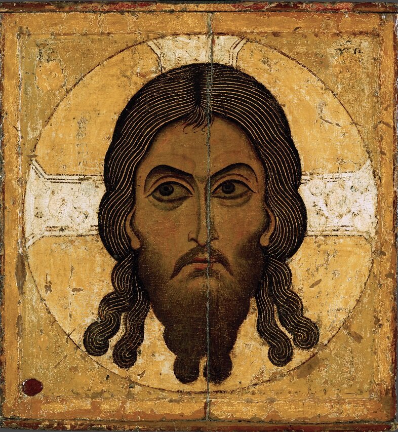 «Спас Нерукотворный». Великий Новгород, XII в. Государственная Третьяковская галерея. 