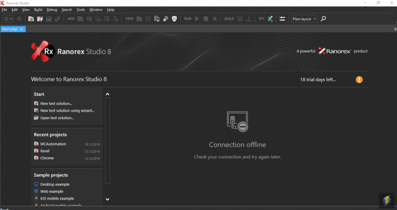 Запускаем Ranorex 8.3.0

