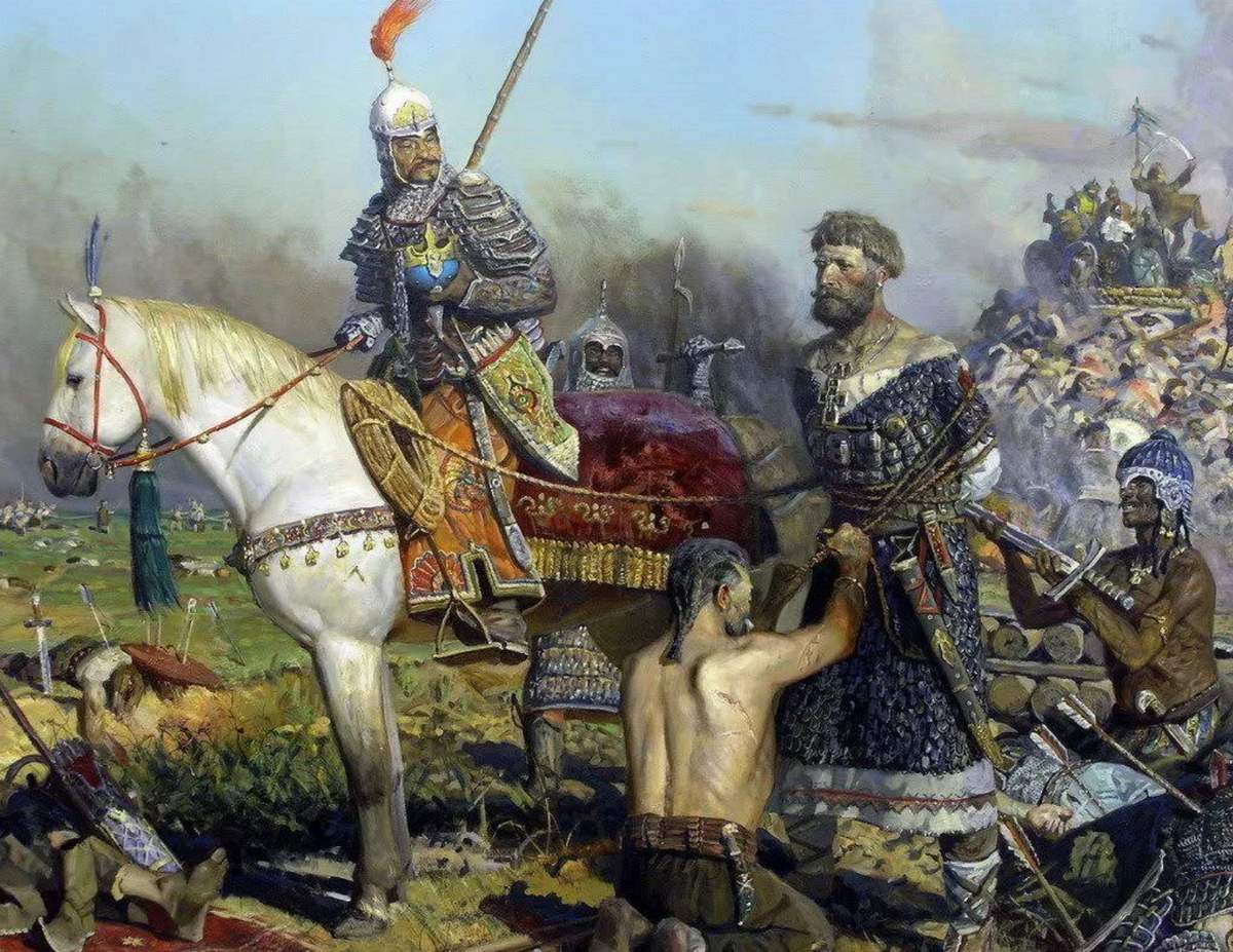 Монгольское иго ханы. Картина Калка Рыженко. Рыженко битва на Калке.