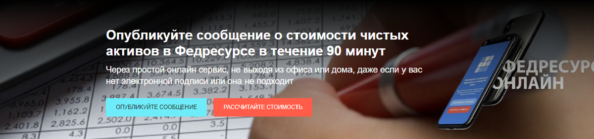 Как опубликовать чистые активы в Федресурсе?