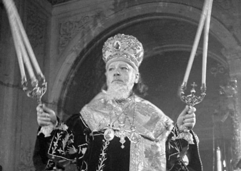 Интронизация Патриарха Московского и всея Руси Алексия I в Богоявленском соборе 4 февраля 1945 г. © Sputnik, Георгий Петрусов
