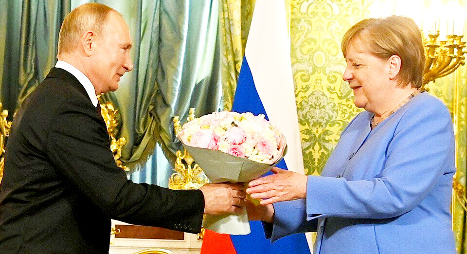 Владимир Путин и Ангела Меркель