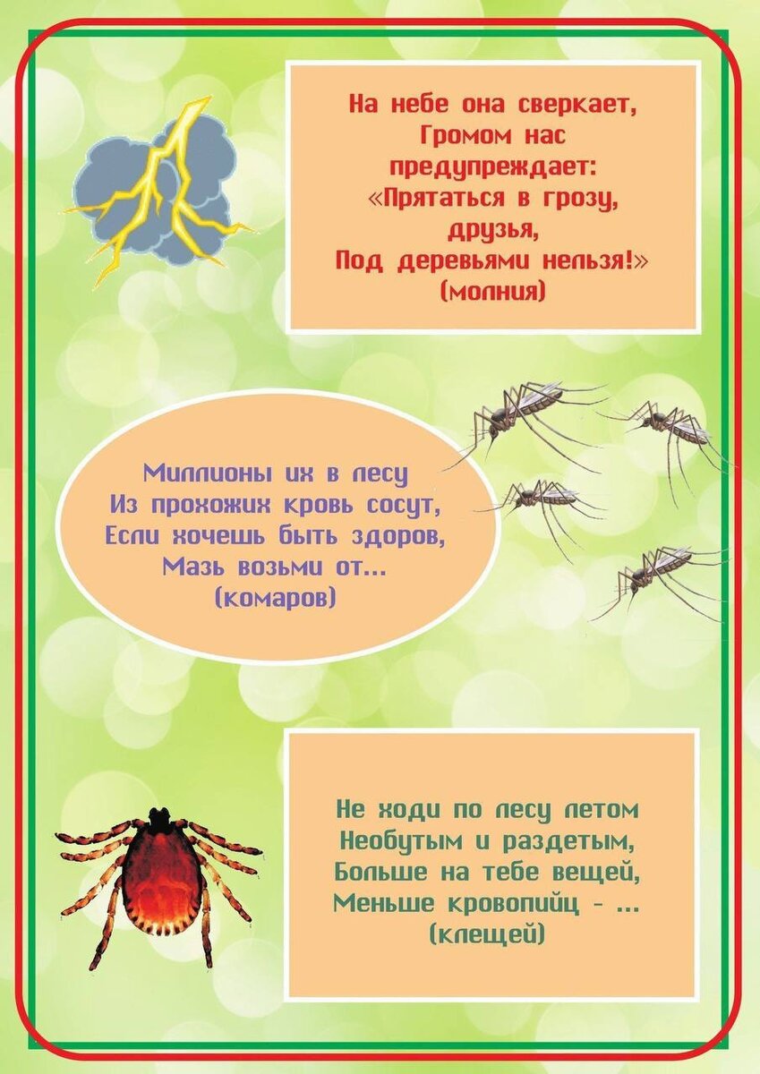 Загадки про лето в картинках