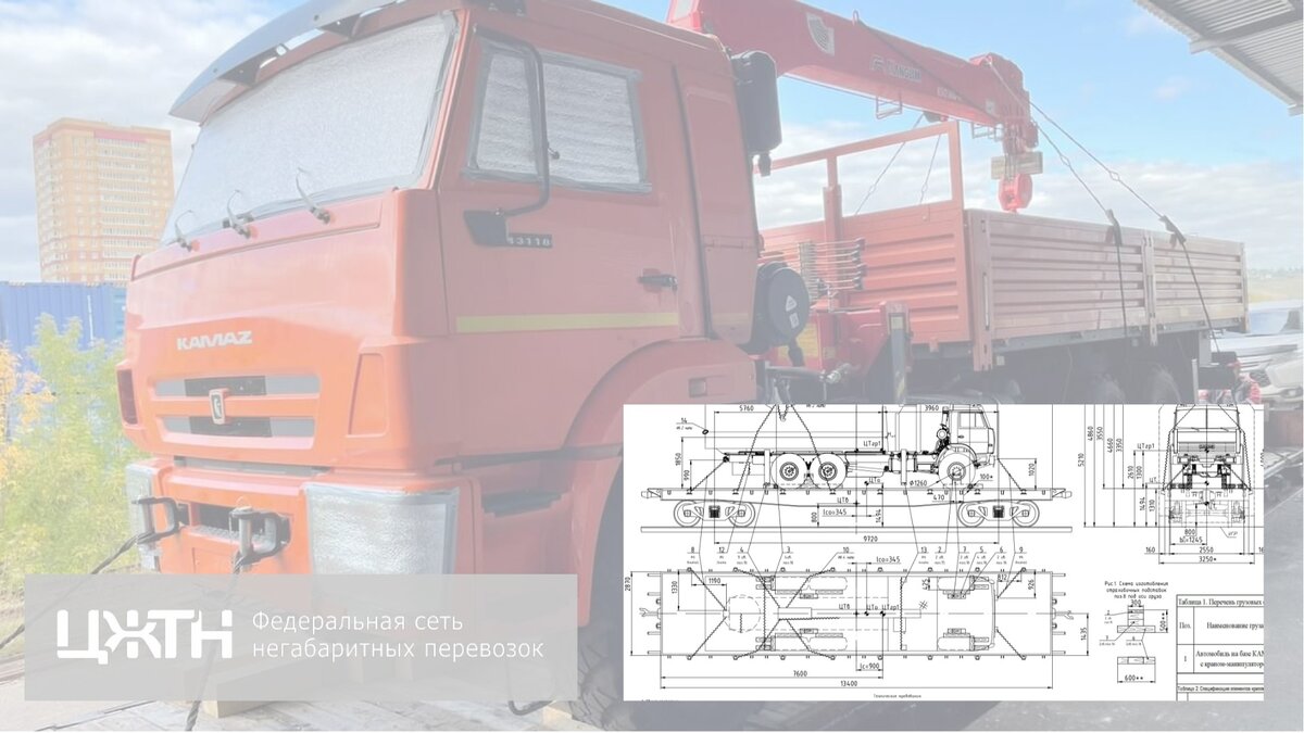 Наши специалисты обеспечивали надежность крепления спецтехники согласно схеме погрузки
