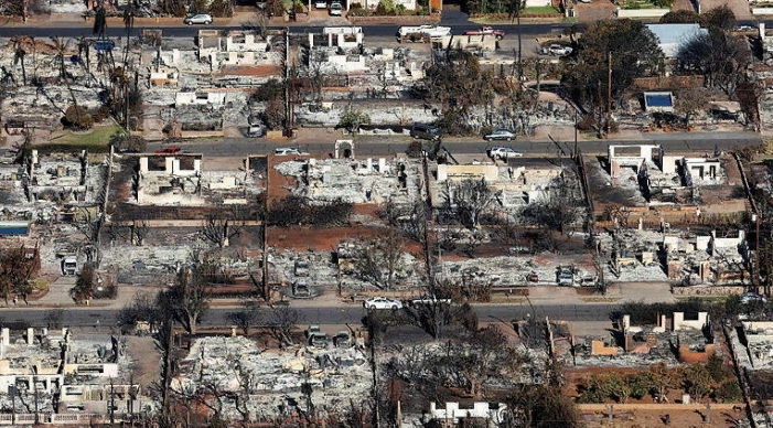 Все что осталось от некогда цветущего рода Лахайна (фото с сайта ynetnews.com) 