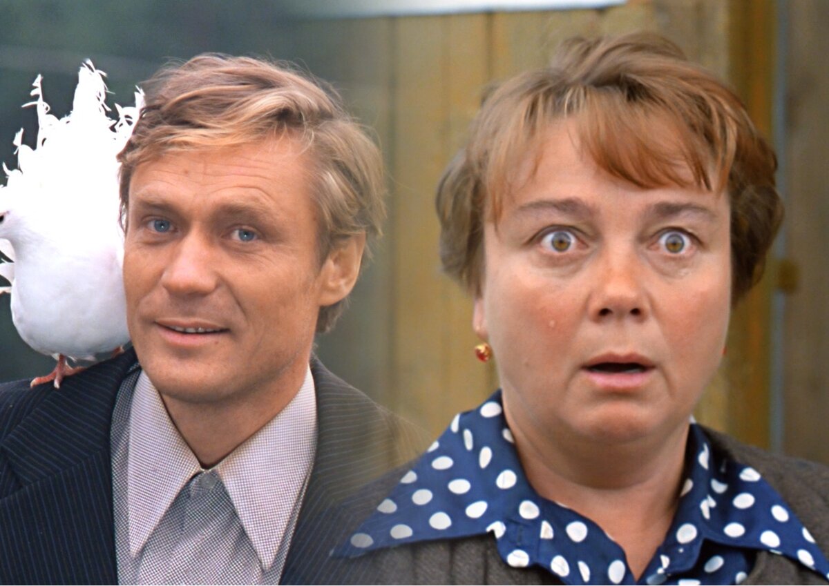 Главные герои фильма. Кадры из фильма "Любовь и голуби"