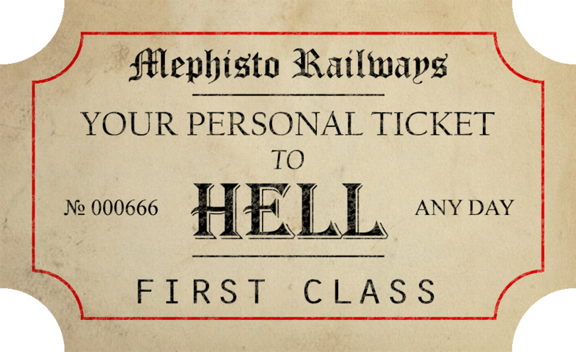 Type soul world ticket. Ticket to Hell Мем.