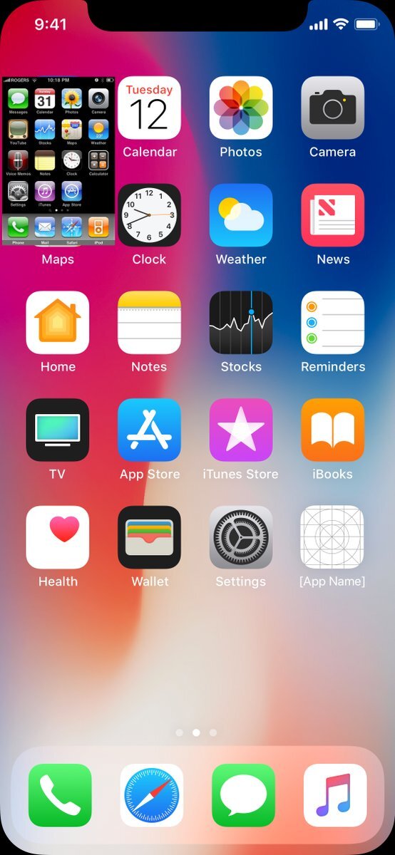 ЧитатьDavid Barnard ✔@drbarnardThe entire home screen of the original iPhone (320x480 pixels) is about the size of 2 icons on the iPhone X home screen (1125x2436 pixels).