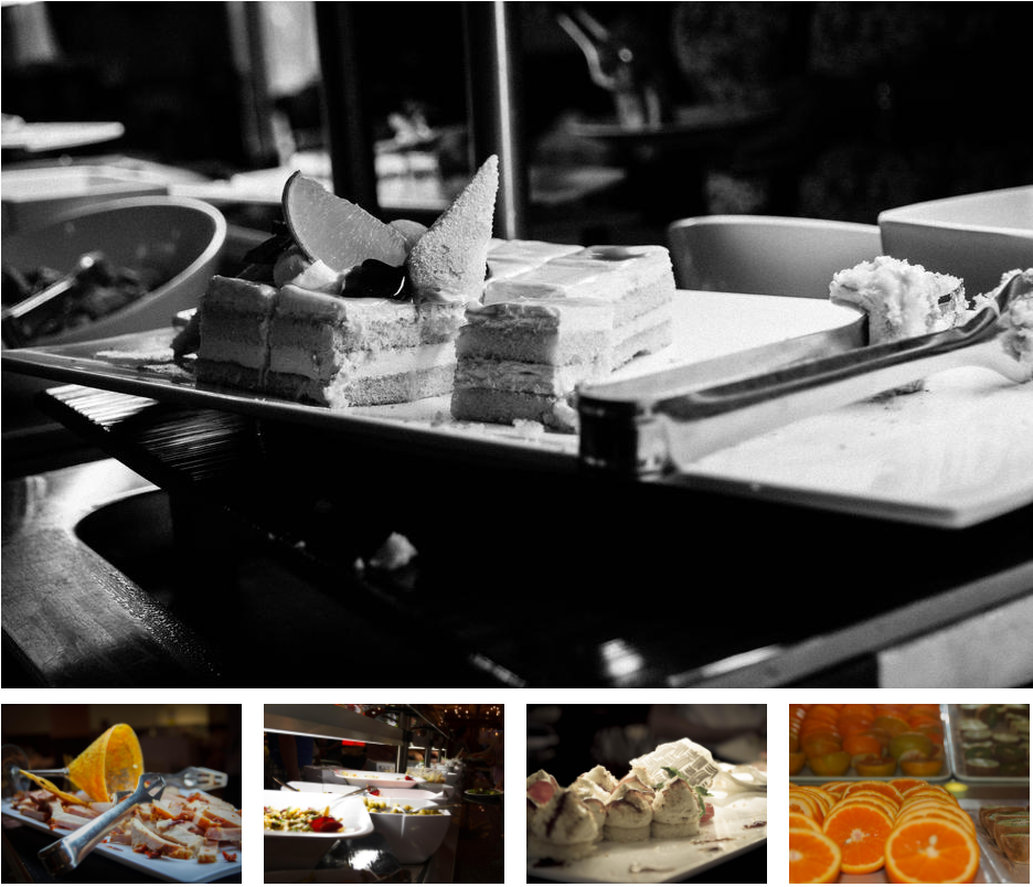 Вкусная еда на шведском столе