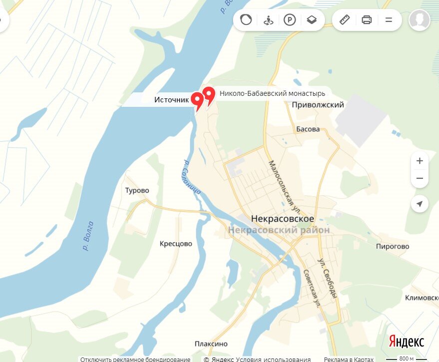 Некрасовское на карте. Соляное карта.