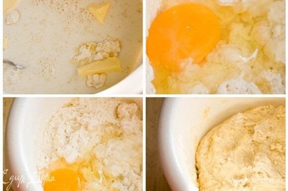 ШАГ 1

Дрожжи сухие быстродействующие	11 г Молоко	200 мл Яйцо куриное	2 шт. Мука пшеничная	500 г Сахар коричневый	30 г Соль	½ ч.л. Цедра лимона	½ шт. Сливочное масло	60 г В муку нужно раскрошить дрожжи (или всыпать, если сухие). Тут же ввести теплое молоко, сахар, соль, яйца, 60гр сливочного масла и лимонную цедру. Яйца и сливочное масло должны быть комнатной температуры. Месите хорошо, с силой. Тесто не должно прилипать к рукам, рабочей поверхности.. иными словами, должно получится мягким и упругим. И оно таким станет, будьте уверены. Получится у вас шар, его нужно оставить на полчаса в теплом месте (миску накройте полотенцем или салфеткой).