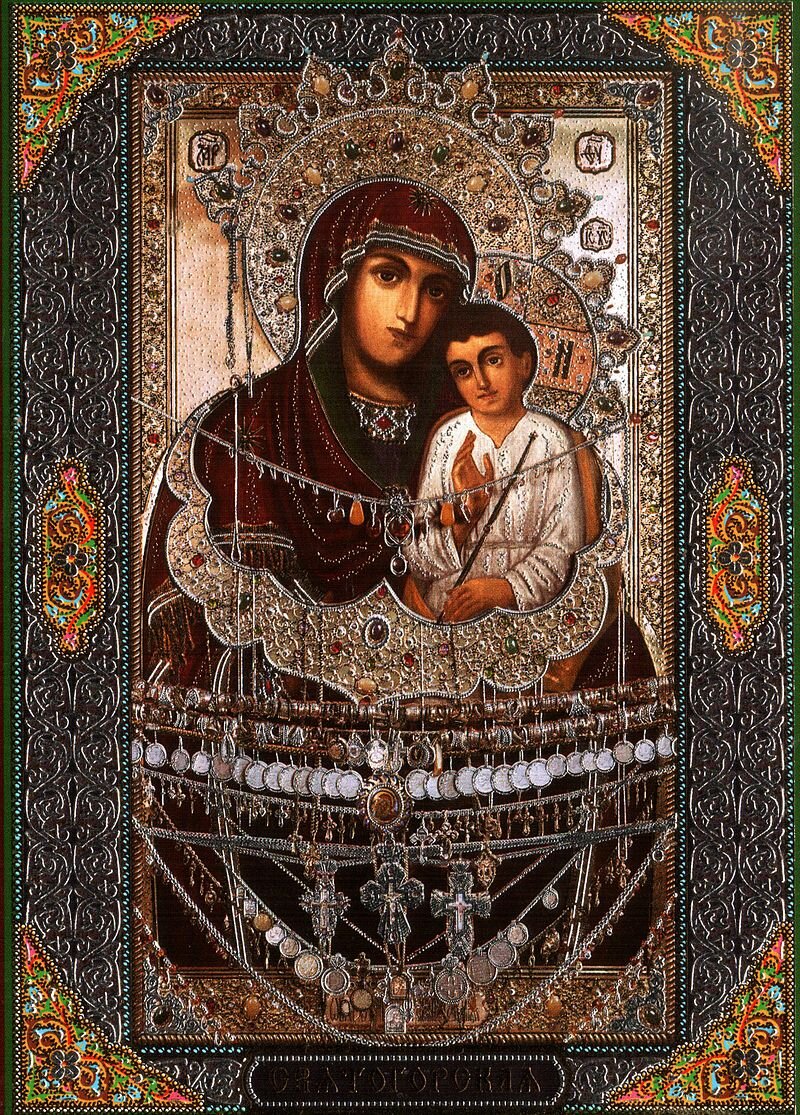 Святогорская икона 19 века, создано в 1840г.