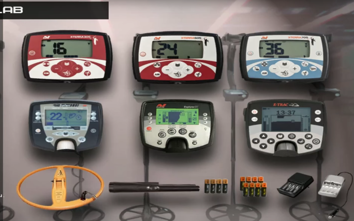 Так выглядит выбор металлодетекторов и комплектующих в игре.