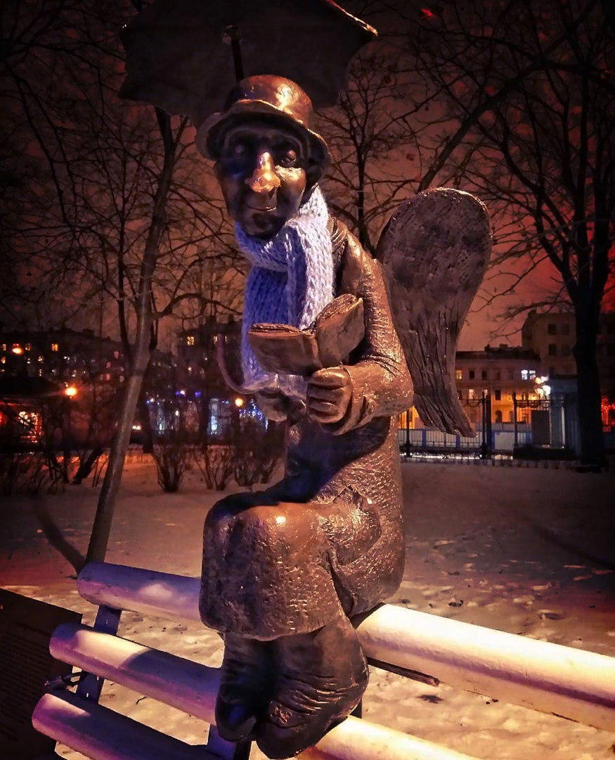 Ангел на скамейке санкт петербург