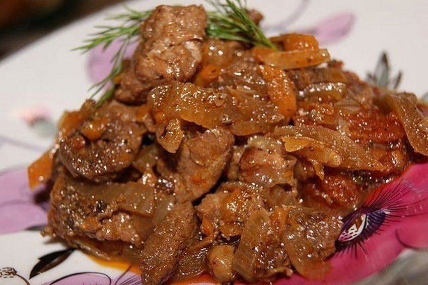Печень гуляш мясо