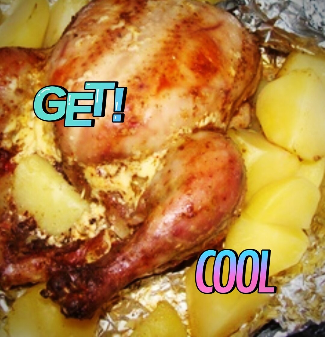 Запечённая курица с картошкой 