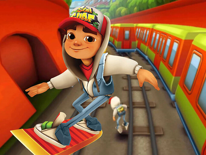 Старая обложка первой версии Subway Surfers (opticflux.com)