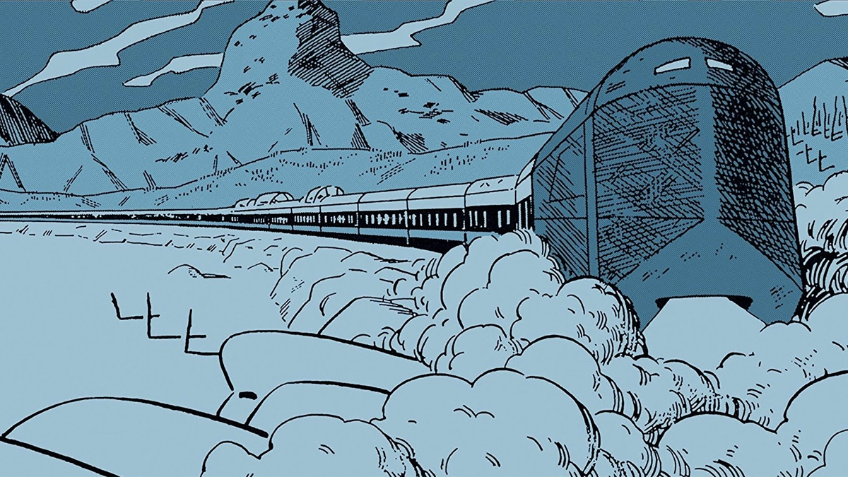 Комикс "Le Transperceneige", арт с поездом