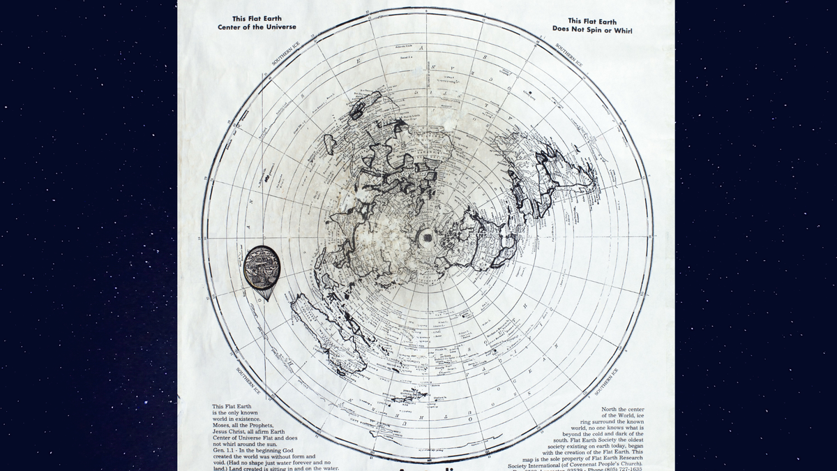 Карта плоской Земли
