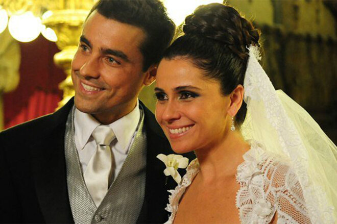 с первым мужем Рикарду