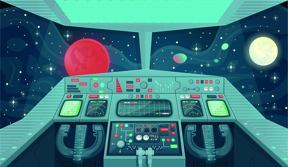 Внутри ракеты рисунок