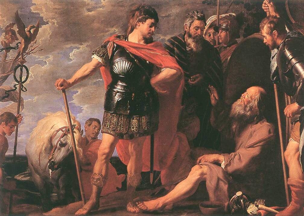 «Alexander and Diogenes» — Gaspar de Crayer, 17-й век (Музей Вальрафа-Рихарца)