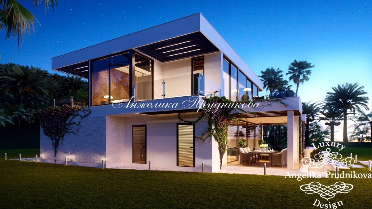 На фото: Дизайн фасада частного дома в стиле минимализм