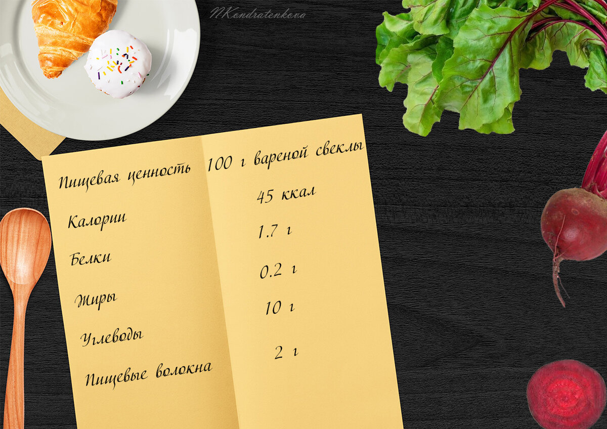 Салат свекла, сметана 15%, чеснок - калорийность