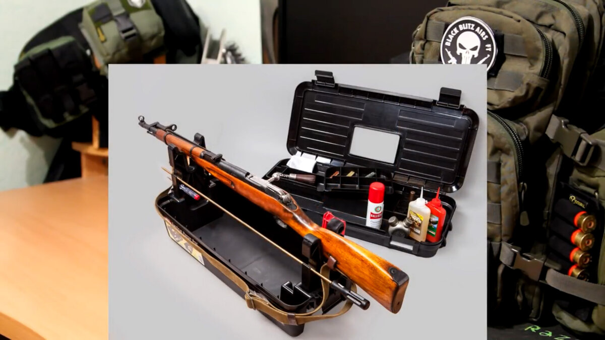 станок для чистки оружия / Фото с видео канала YouTube "Patr1ot" / Топ 10 вещей после покупки оружия / Фото доработано Major_Fantomas