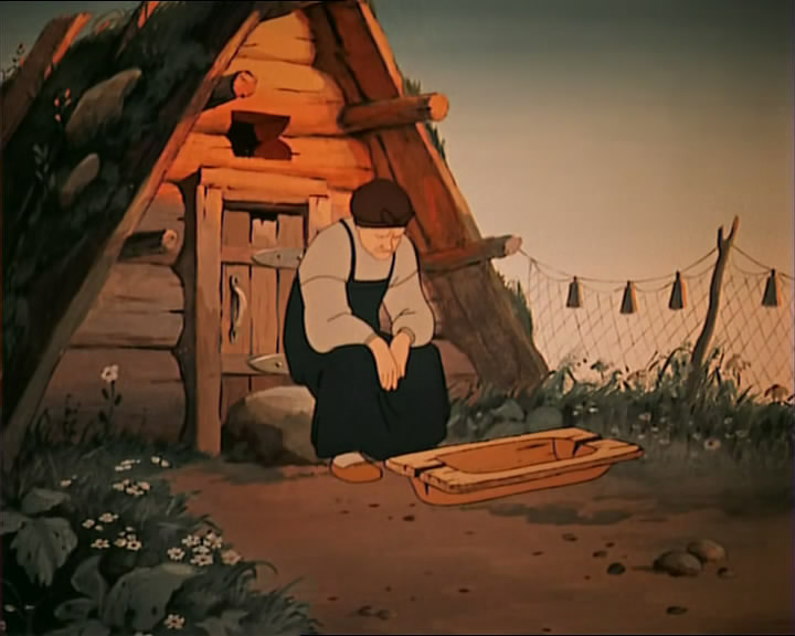 кадр из мультфильма  "Сказка о рыбаке и рыбке"