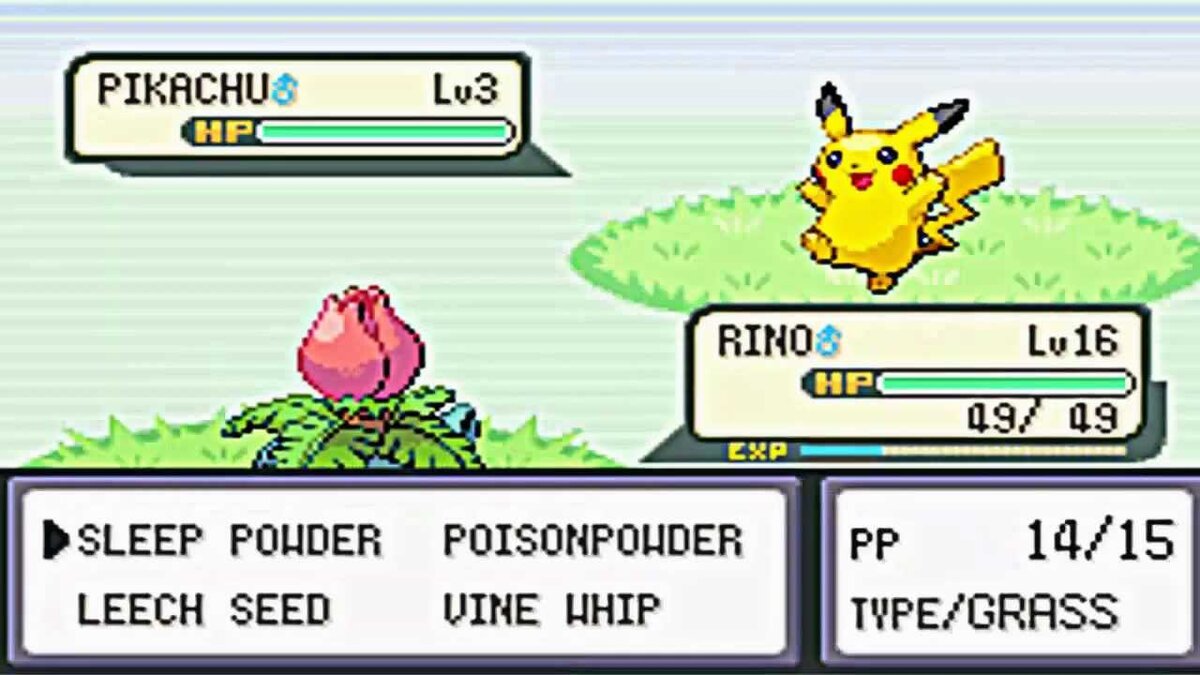 Кадр из игры Pokemon FireRed / LeafGreen. Источник фото:  https://i.ytimg.com