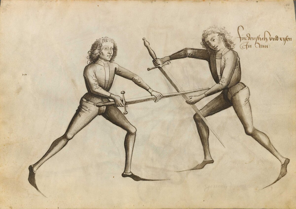 Прием из учебника Ганса Тальхоффера, 1450е годы