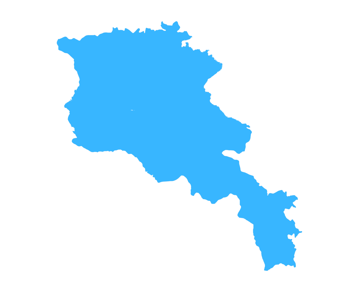 Армения контурная карта