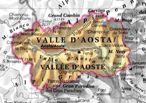 Valle D'Aosta map