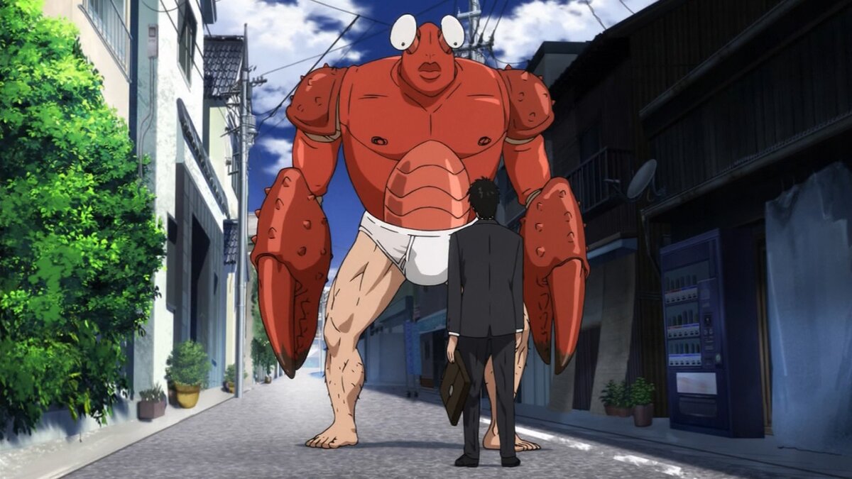 Не ешьте, ребята, много крабов на обед – иначе рискуете стать вот таким вот красавцем с метровыми клешнями.