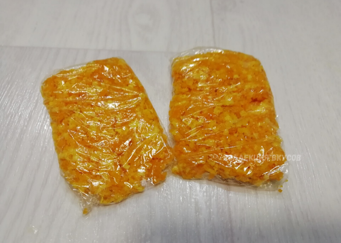 Подготовила цедру к заморозке