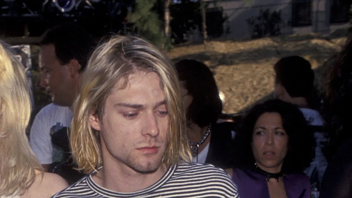 Курт Кобейн на одном из награждений MTV