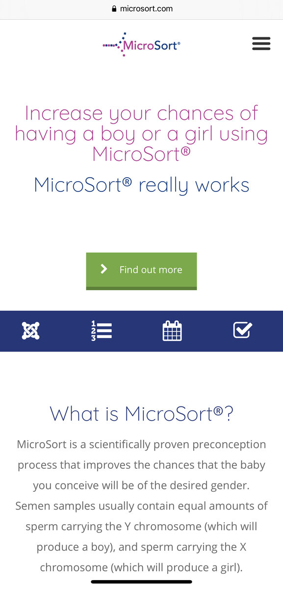 Подробнее о процессе сортировки сперматозоидов можно прочитать на официальном сайте: https://www.microsort.com/process/