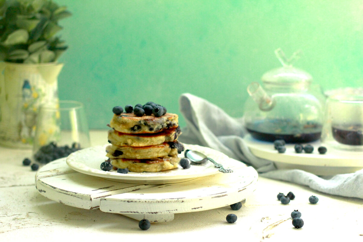 Низкоуглеводные кокосовые оладьи с черникой от Елены @urbanistka_vl