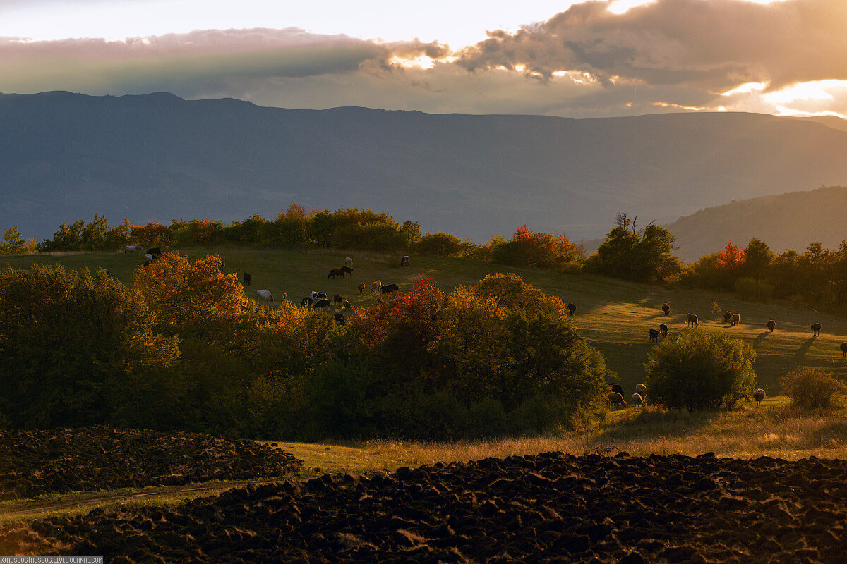 Закат в горах.