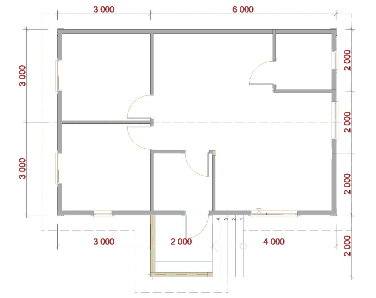 Планировка дома, построенного в пос. Мшинское